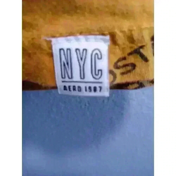 Aeropostale T Shirt Mens Size 4XL Mustard‎ Gold with Black Lettering EUC - Picture 2 of 5